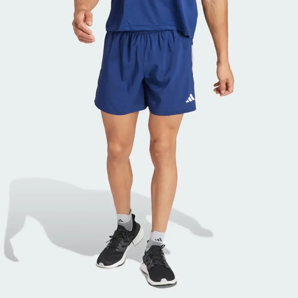 Adidas Own The Run IY0706 Shorts Mens MEDIU Blue Drawstring Waist Active APP2297
